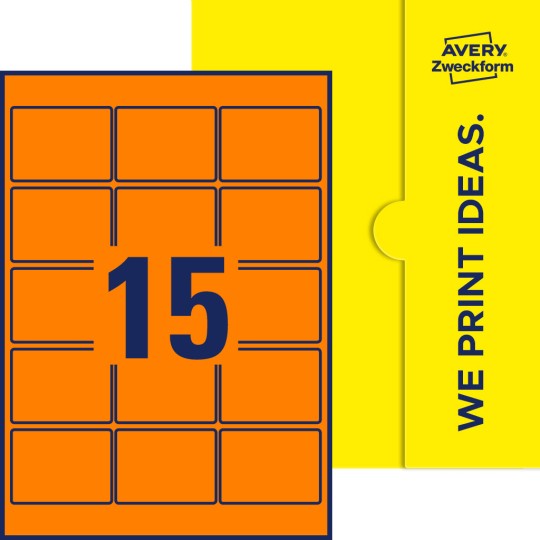 15 stk. etiketter per ark