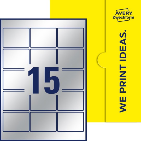 15 stk. etiketter per ark