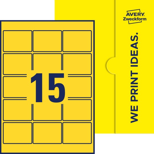 15 stk. etiketter per ark