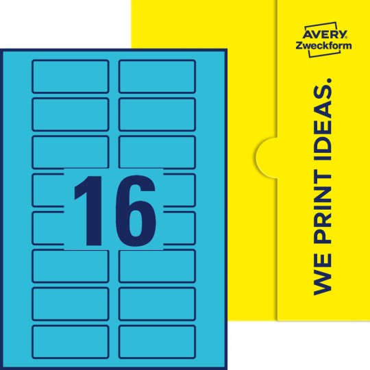 16 stk. etiketter per ark