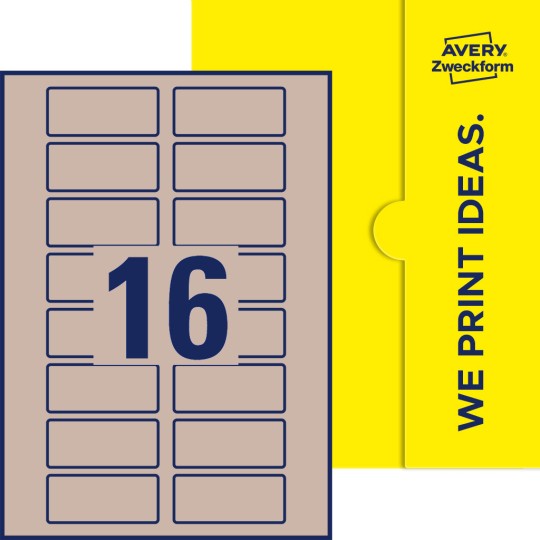 16 stk. etiketter per ark