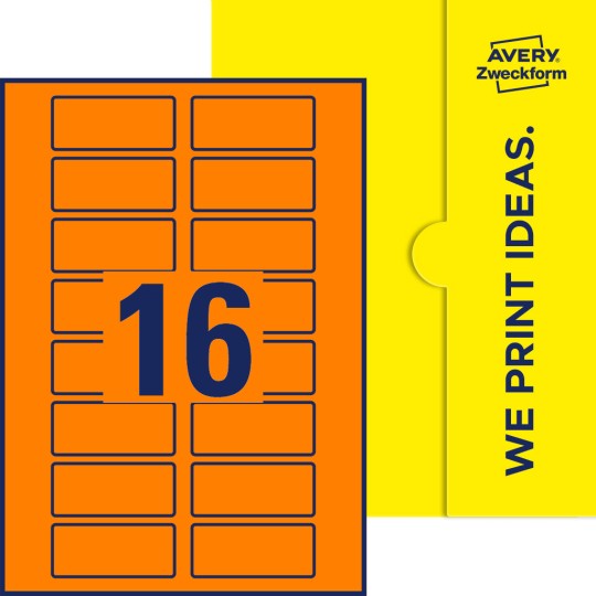 16 stk. etiketter per ark