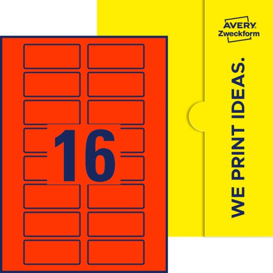 16 stk. etiketter per ark