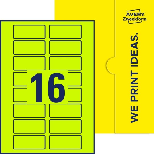 16 stk. etiketter per ark
