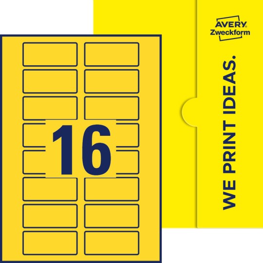 16 stk. etiketter per ark