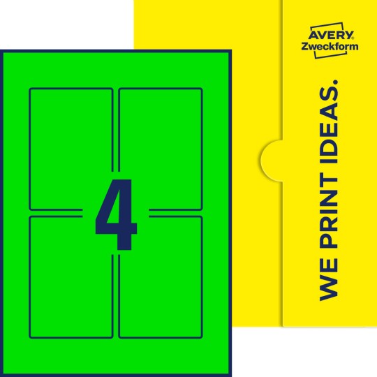 4 stk. etiketter per ark