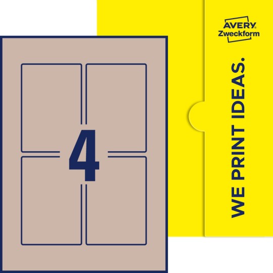 4 stk. etiketter per ark