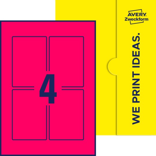 4 stk. etiketter per ark