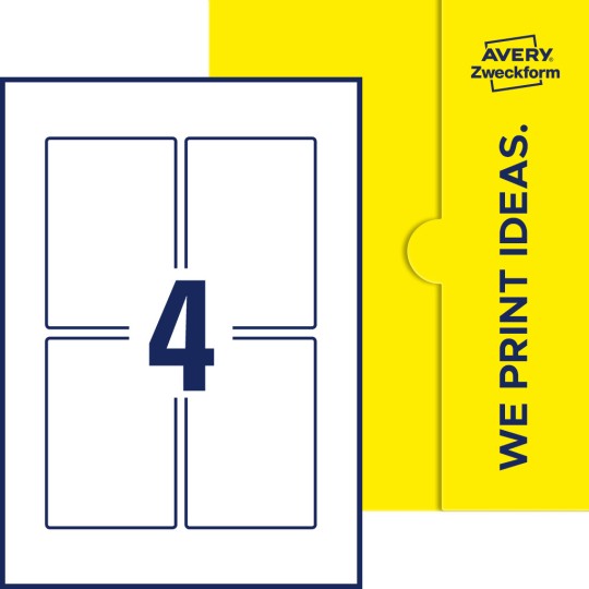 4 stk. etiketter per ark