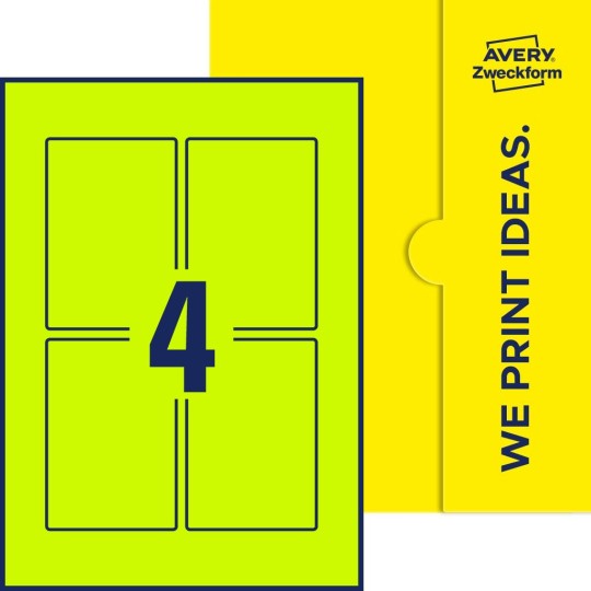 4 stk. etiketter per ark