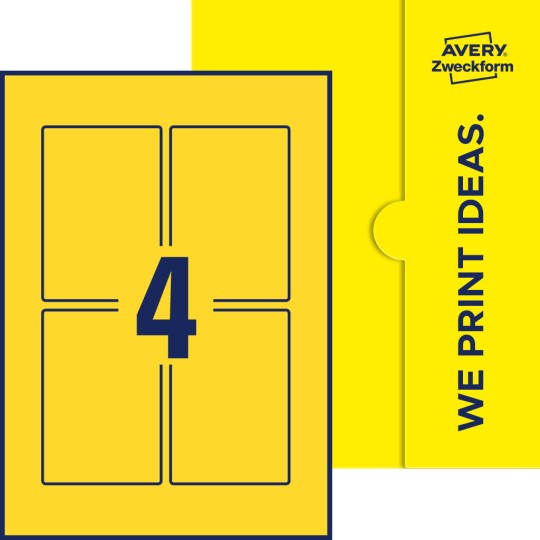 4 stk. etiketter per ark
