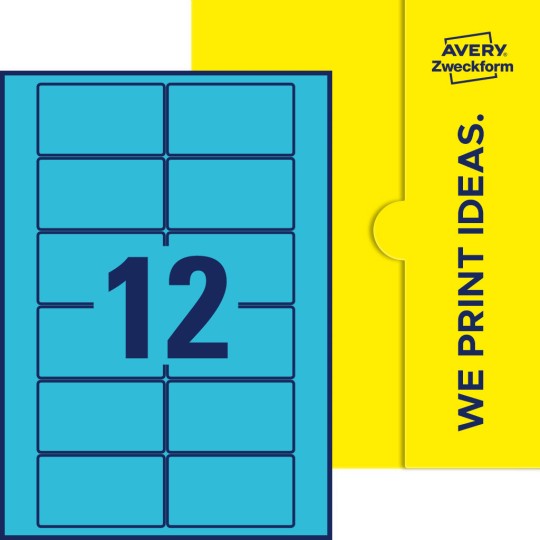 12 stk. etiketter per ark