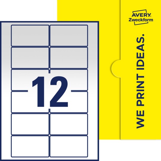 12 stk. etiketter per ark