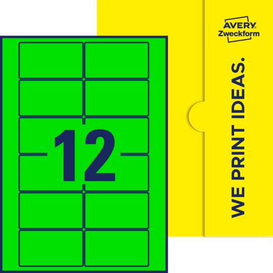 12 stk. etiketter per ark