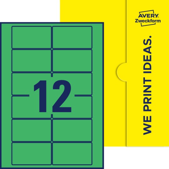 12 stk. etiketter per ark