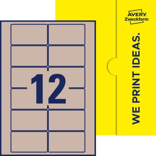 12 stk. etiketter per ark