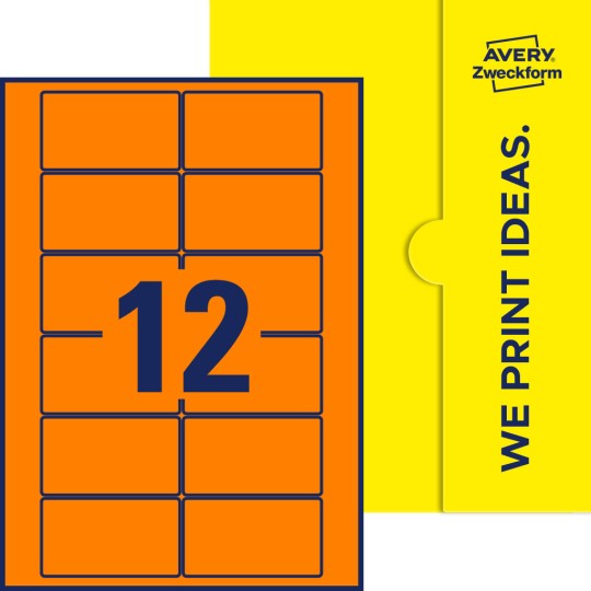 12 stk. etiketter per ark