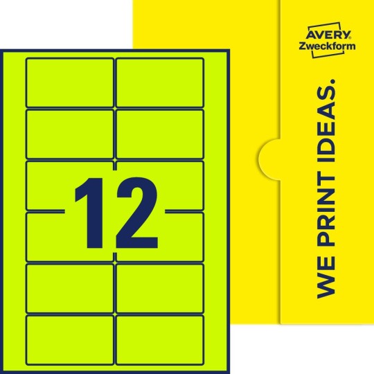 12 stk. etiketter per ark