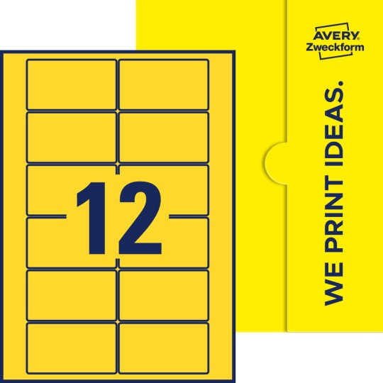 12 stk. etiketter per ark