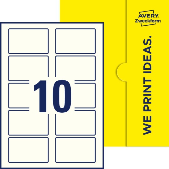 10 stk. etiketter per ark