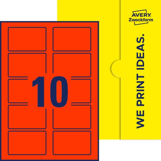 10 stk. etiketter per ark