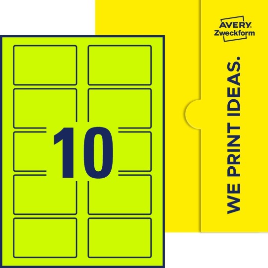 10 stk. etiketter per ark
