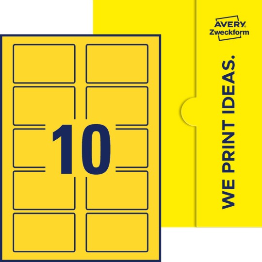 10 stk. etiketter per ark