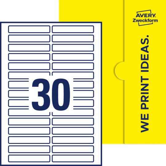 30 stk. etiketter per ark