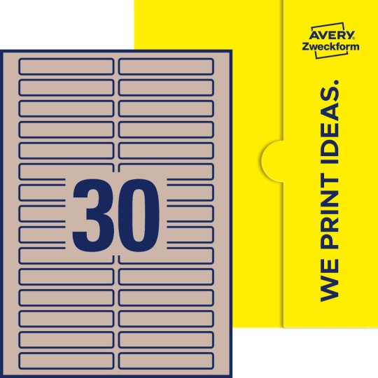 30 stk. etiketter per ark