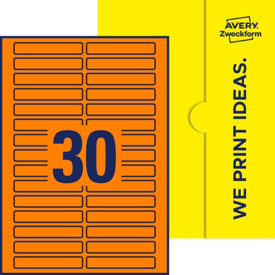30 stk. etiketter per ark
