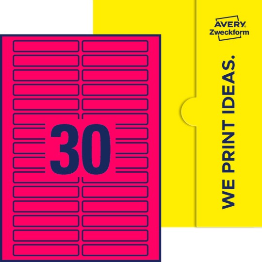 30 stk. etiketter per ark