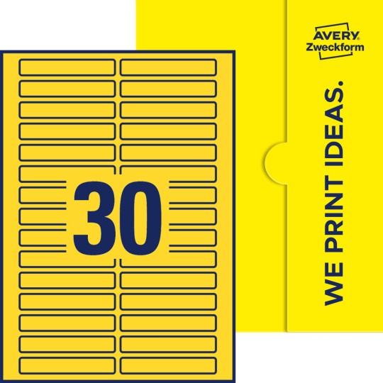 30 stk. etiketter per ark