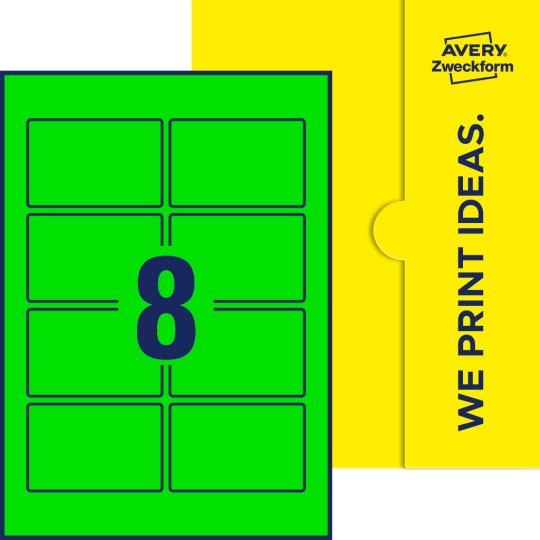 8 stk. etiketter per ark