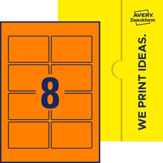 8 stk. etiketter per ark