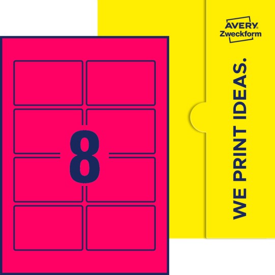 8 stk. etiketter per ark