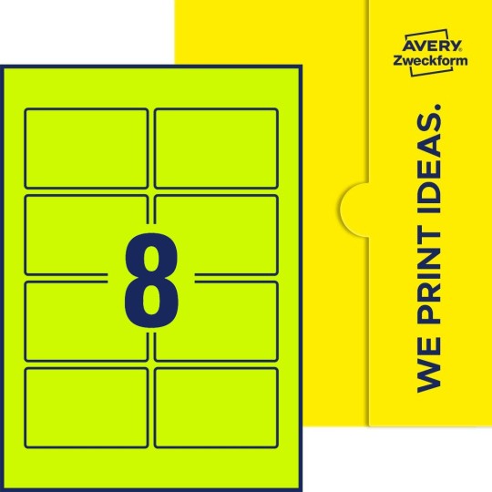 8 stk. etiketter per ark