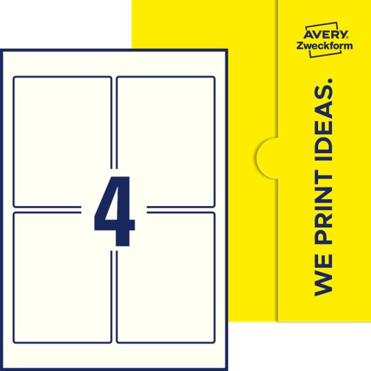 4 stk. etiketter per ark