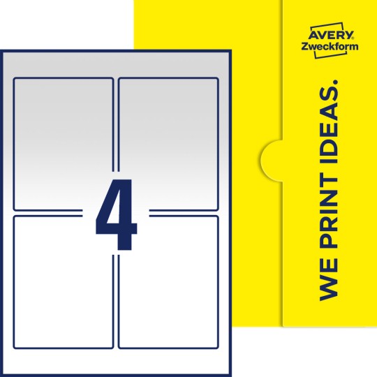 4 stk. etiketter per ark
