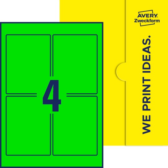 4 stk. etiketter per ark