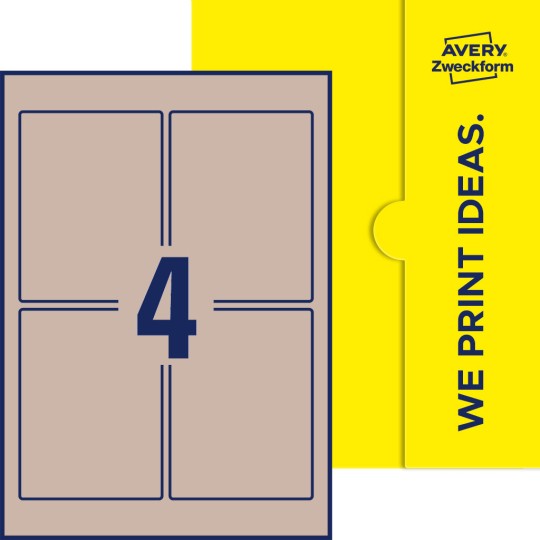 4 stk. etiketter per ark