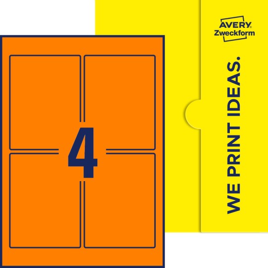 4 stk. etiketter per ark