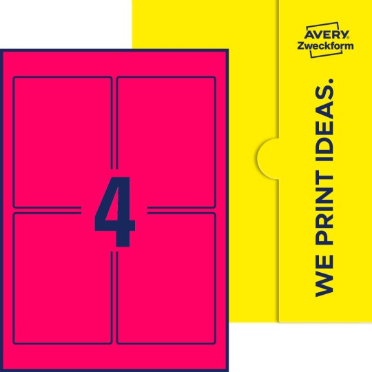 4 stk. etiketter per ark