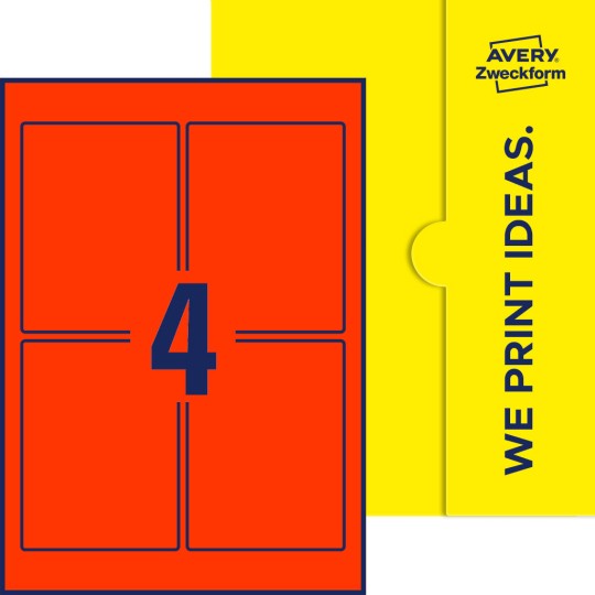 4 stk. etiketter per ark
