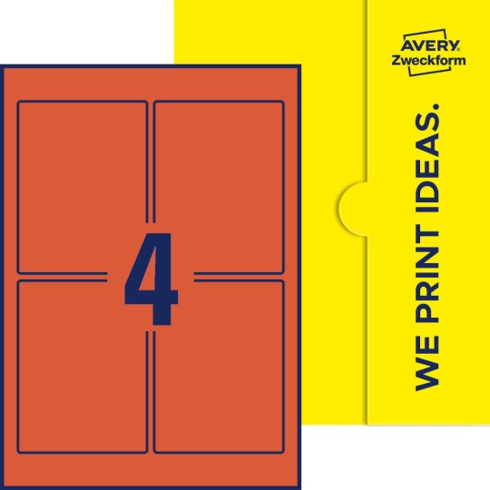 4 stk. etiketter per ark