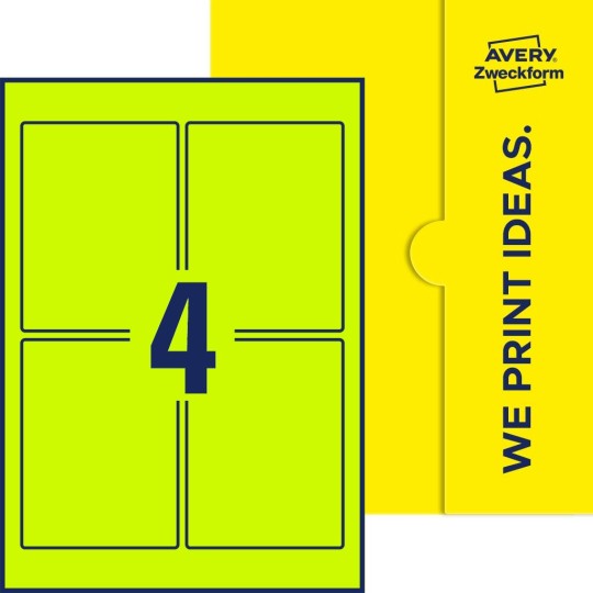 4 stk. etiketter per ark