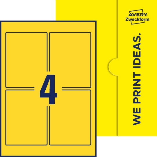 4 stk. etiketter per ark