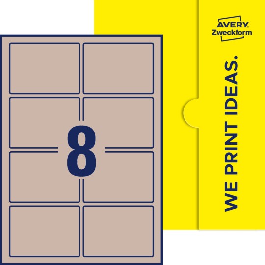 8 stk. etiketter per ark