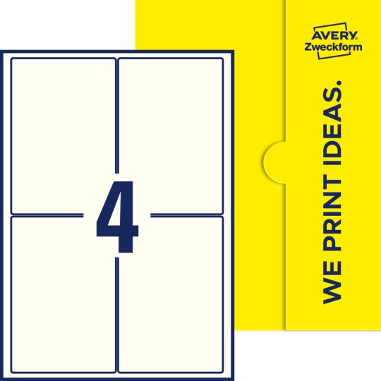 4 stk. etiketter per ark