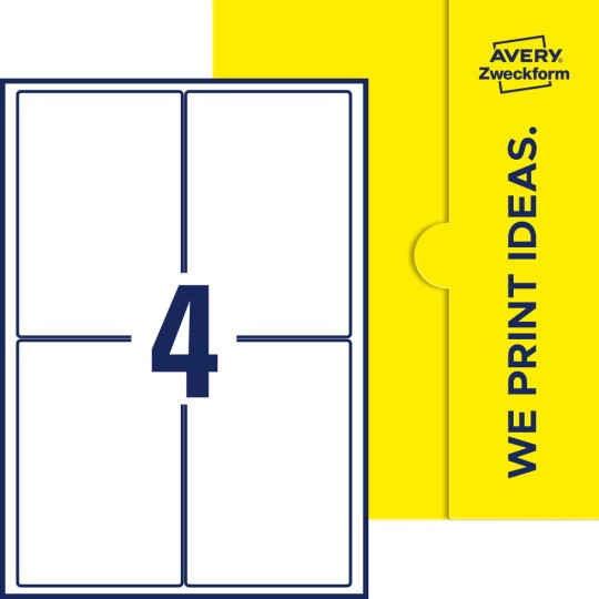 4 stk. etiketter per ark