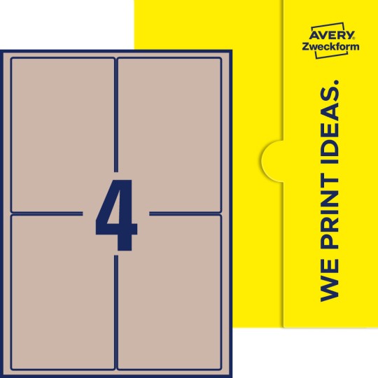 4 stk. etiketter per ark